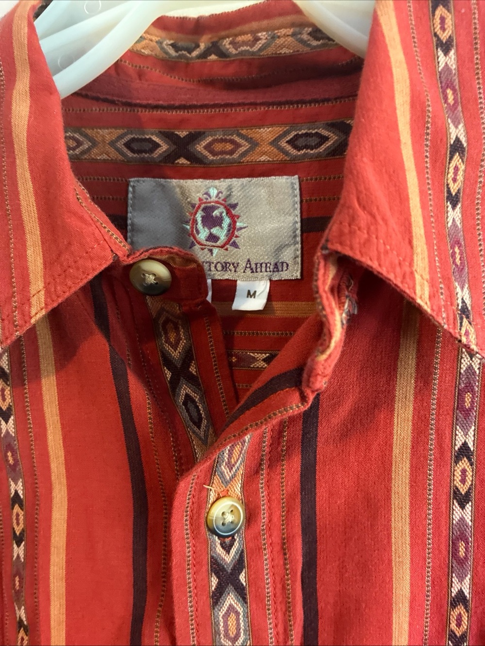 The Territory Ahead Men’s 90’s southwestern stripe cotton button down shirt - Picture 2 of 3